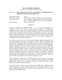 FINAL TECHNICAL REPORT January 1, 2012 Through December 30, 2014