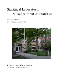 Statistical Laboratory & Department of Statistics