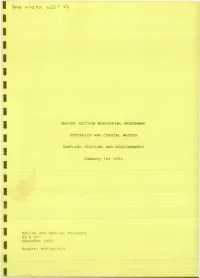 MARINE SECTION MONITORING PROGRAMME ESTUARIES and COASTAL WATERS SAMPLING STATIONS and REQUIREMENTS Summary for 1994