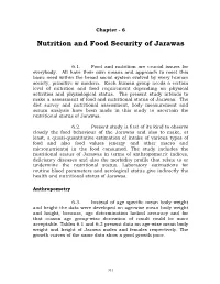 Nutrition and Food Security of Jarawas