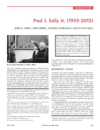 Paul J. Sally Jr