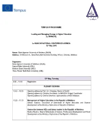 TEMPUS IV PROGRAMME Leading and Managing Change in Higher