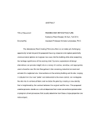 ABSTRACT Title of Document: REEMBODIED