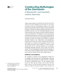 Constructing Mythologies of the Germanen