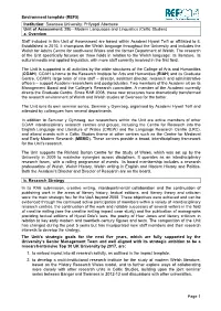 Environment Template (REF5) Institution: Swansea University: Prifysgol Abertawe Unit of Assessment: 28B - Modern Languages and Linguistics (Celtic Studies) A