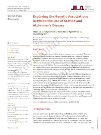 Exploring the Genetic Associations Between the Use of Statins and Alzheimer's Disease