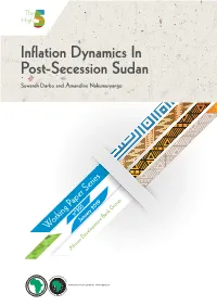 Inflation Dynamics in Post-Secession Sudan Suwareh Darbo and Amandine Nakumuryango