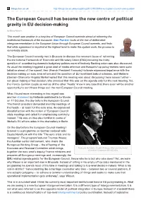 The European Council Has Become the New Centre of Political Gravity in EU Decision-Making by Blog Admin