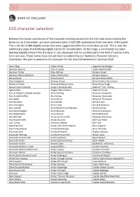 50 Character Selection