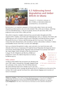 6.3 Addressing Forest Degradation and Timber Deficits in Ghana