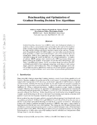Benchmarking and Optimization of Gradient Boosting Decision Tree Algorithms