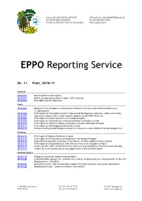 EPPO Reporting Service