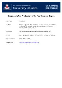 Grape and Wine Production in the Four Corners Region