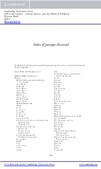 Index of Passages Discussed