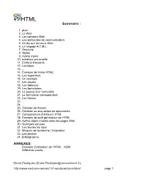 Introduction Au HTML