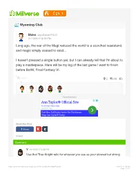 Miiverse.Nintendo.Net/Posts/Aymhaaadaab2v0fp4ewynq 11/8/17, 12�50 AM Page 1 of 21 Character