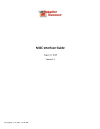 Misc Interface Guide