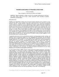 Phonetic Encoding of Prosodic Structure