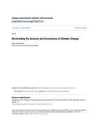 Reconciling the Science and Economics of Climate Change