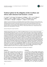 Technical Options for the Mitigation of Direct Methane and Nitrous Oxide Emissions from Livestock: a Review