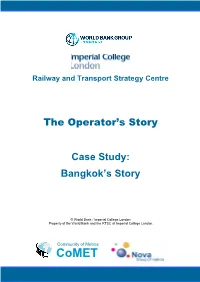 The Operator's Story: Case Study of Bangkok BMCL