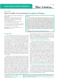 Black Truffle-An Exorbitant Creation of Nature
