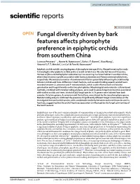 Fungal Diversity Driven by Bark Features Affects Phorophyte