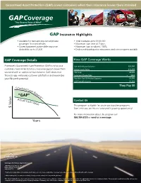 "GAP" Nc E* a * Ctual C Contact Us Ash V Alue This Program Is Eligible for Dealer Participation Programs