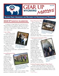 GEAR up Summer Academies