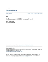 Gender, Status and Shellfish in Precontact Hawaii