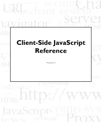 Javascript Client Reference