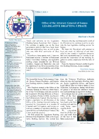 Office of the Attorney General of Samoa LEGISLATIVE DRAFTING UPDATE