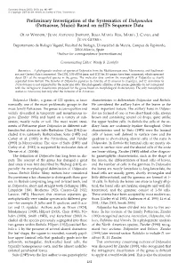 Preliminary Investigation of the Systematics of Didymodon (Pottiaceae, Musci) Based on Nrits Sequence Data