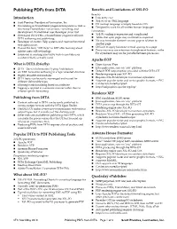 Publishing Pdfs from DITA