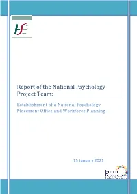 Report of the National Psychology Project Team
