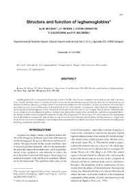 Structure and Function of Leghemoglobins*