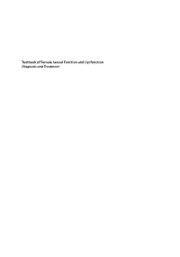 Textbook of Female Sexual Function and Dysfunction Diagnosis and Treatment Textbook of Female Sexual Function and Dysfunction