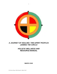 This Two-Spirit Manual Was Created out of Resources That Have Already