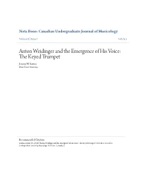 Anton Weidinger and the Emergence of His Voice: the Keyed Trumpet Jeremy W