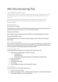 Canyoning Guiding Principles