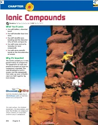Chapter 8: Ionic Compounds