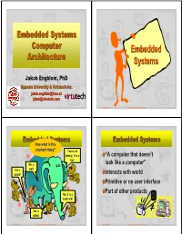 Embedded Systems Computer Embeddedembedded Architecture Systemssystems