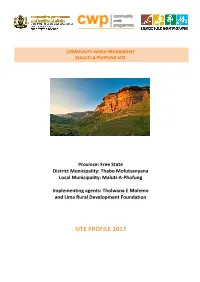 Maluti a Phofung Site Profile
