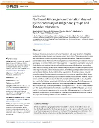 Northeast African Genomic Variation Shaped by the Continuity of Indigenous Groups and Eurasian Migrations