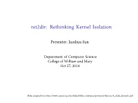 Ret2dir: Rethinking Kernel Isolation