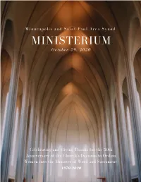 2020 Ministerium Commemorative Program
