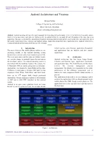 Android Architecture and Versions
