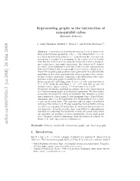 Arxiv:Cs/0607092V3 [Cs.DM] 26 Mar 2008 ⋆⋆ Let Introduction 1 Keywords: Ne E.Teitreto Graph Intersection the Set