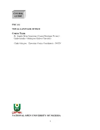 Course Team NATIONAL OPEN UNIVERSITY of NIGERIA