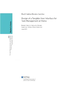 Design of a Tangible User Interface for Task Management at Home